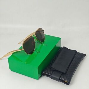 Bottega Veneta Gold Frame Sunglasses